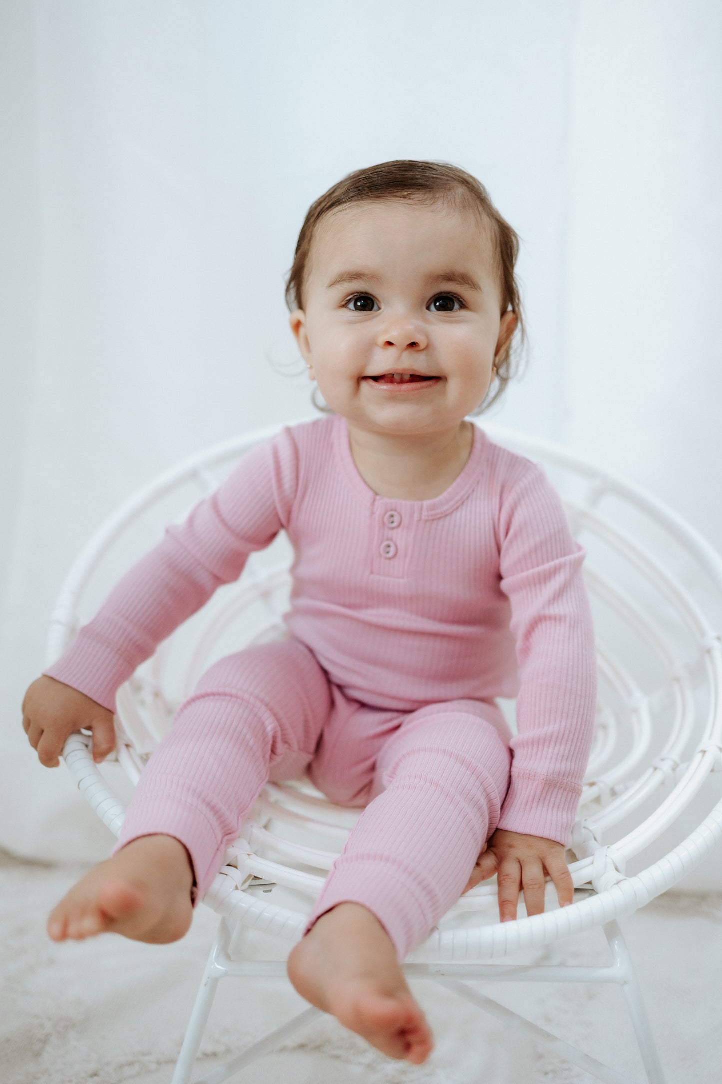 Organic Cotton Modal Long Sleeve Bodysuit - Vintage Violet