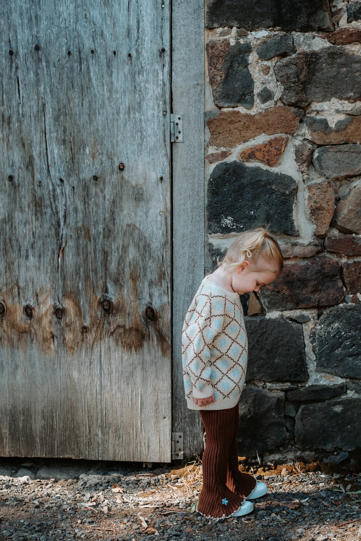 Cotton Knit Jumper - Bluebell