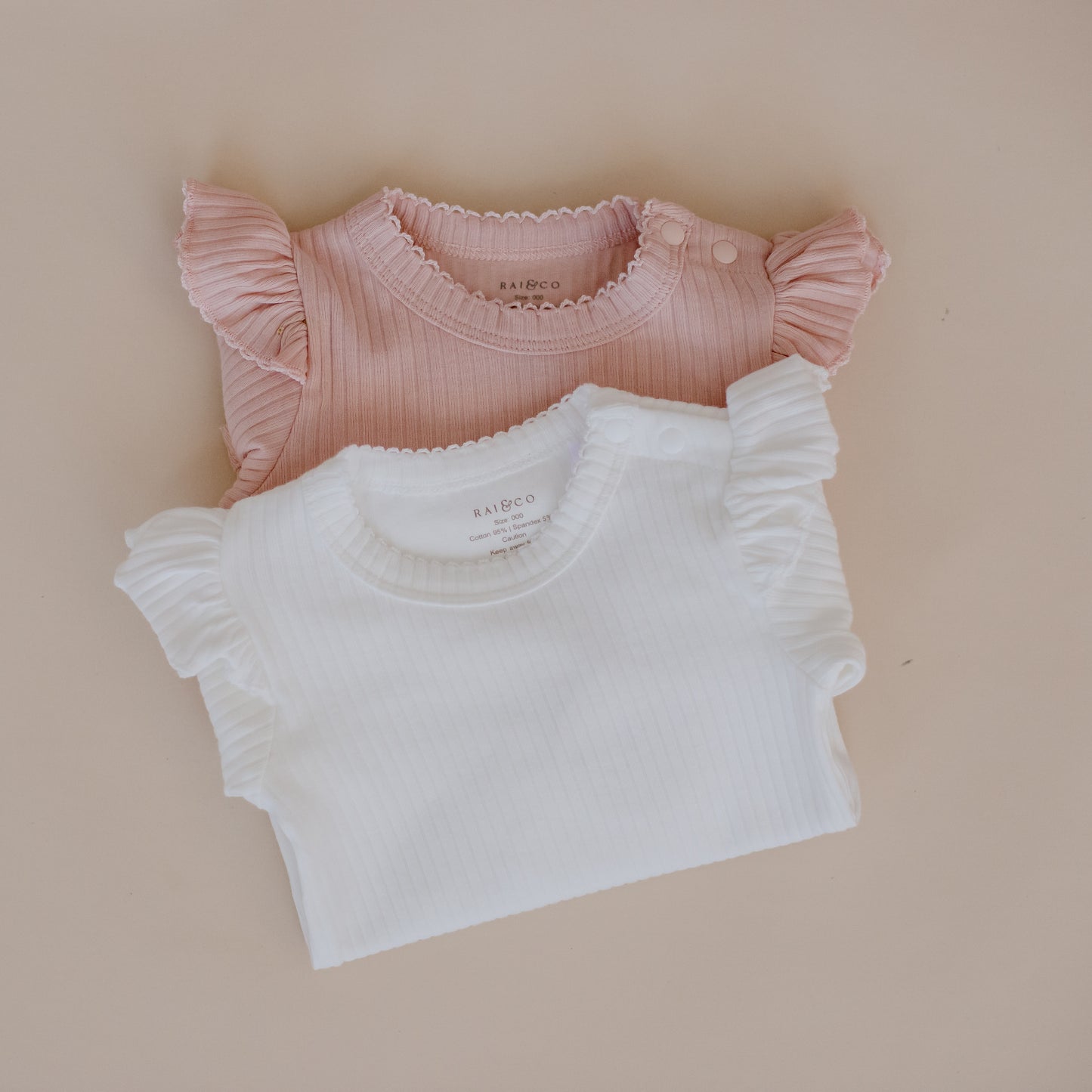Frill Basic Bodysuit - White SIZE 000 ONLY