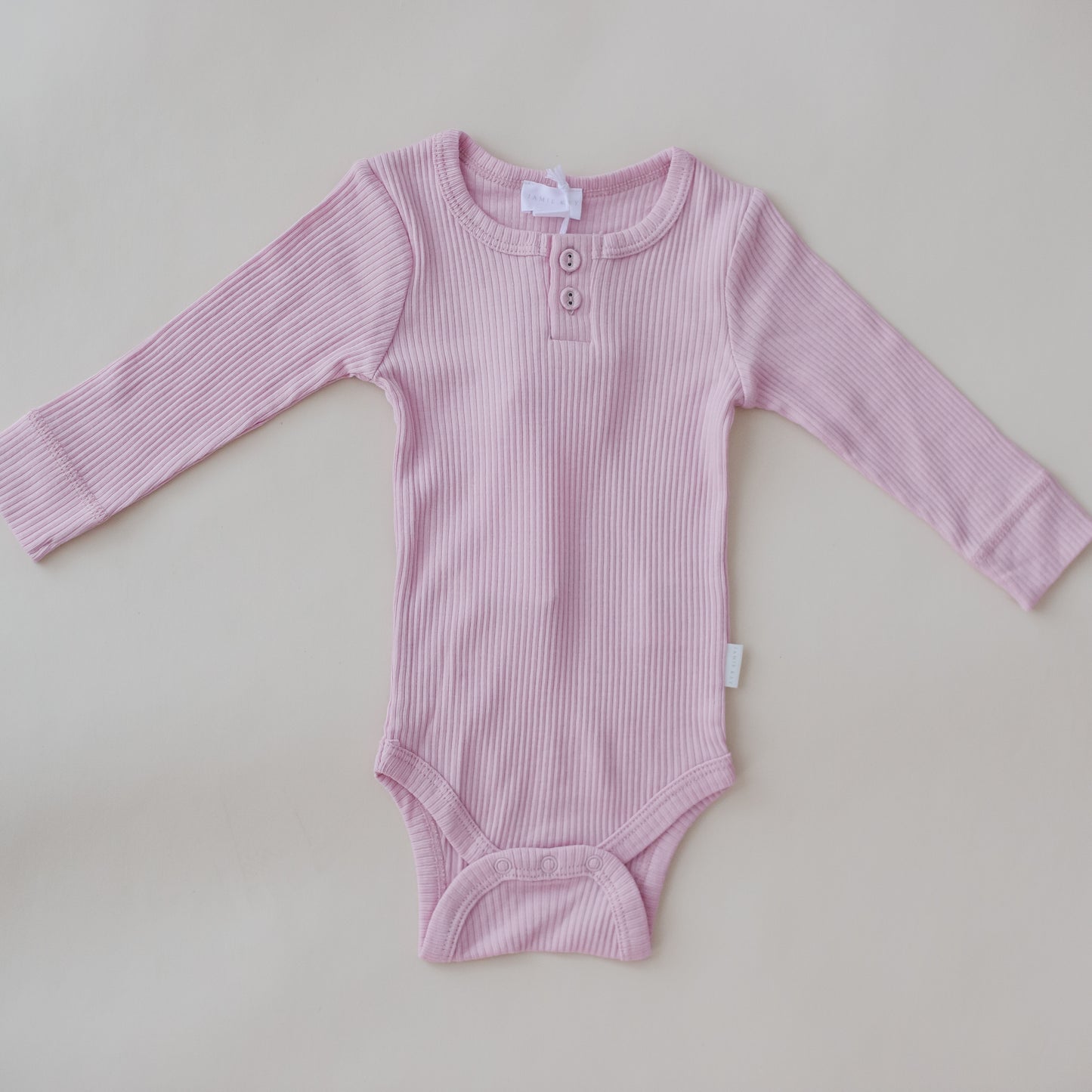 Organic Cotton Modal Long Sleeve Bodysuit - Vintage Violet