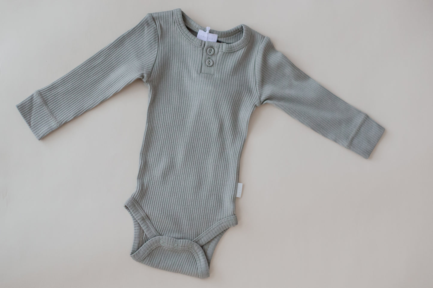 Organic Cotton Modal Long Sleeve Bodysuit - Twig